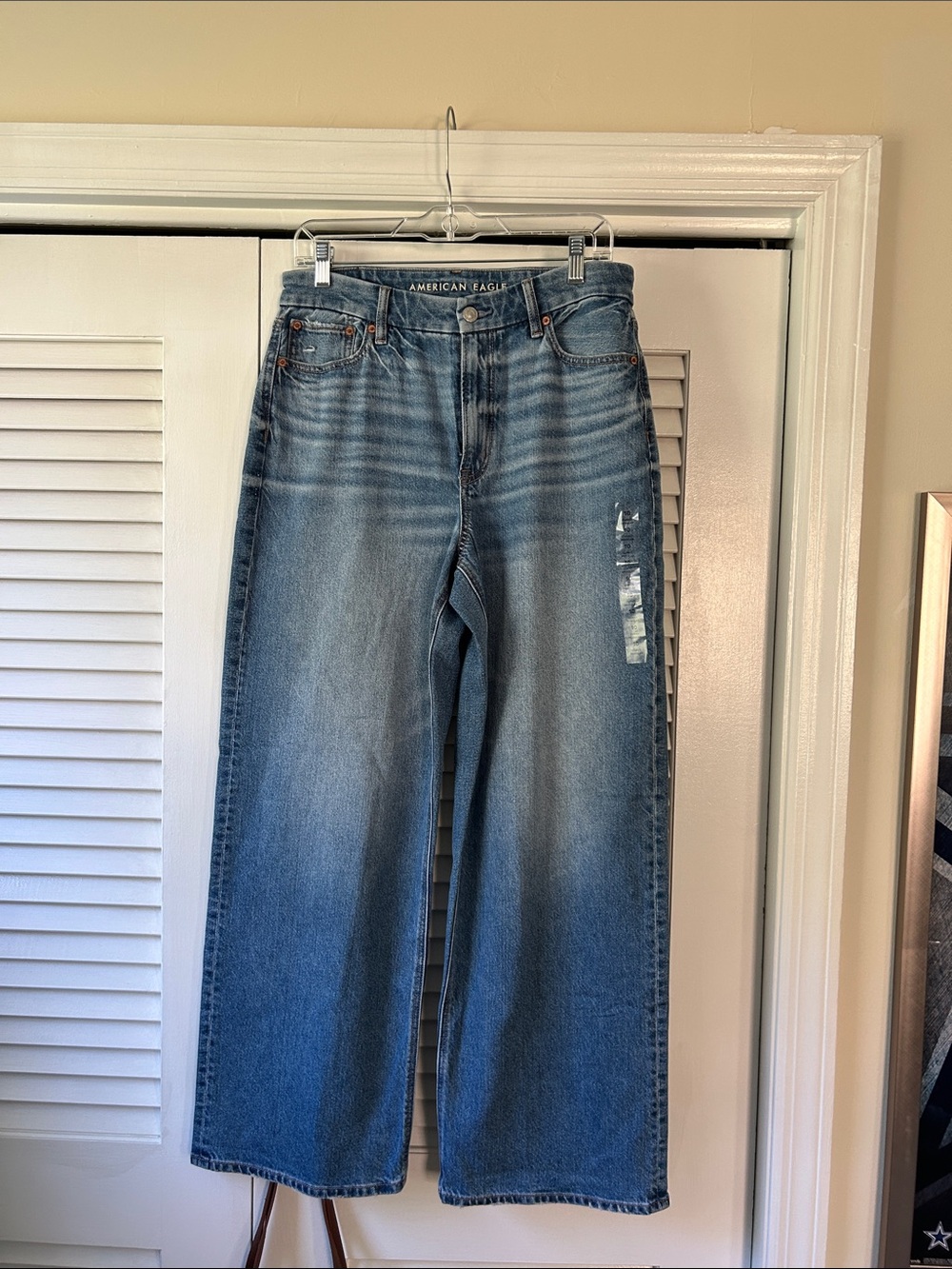 American Eagle Outfitters Wide-Leg Light Blue Women's Jeans